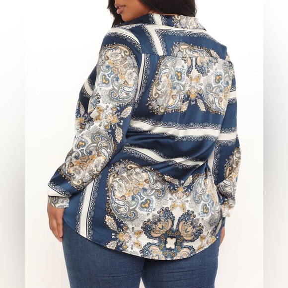 Posh And Deluxe Satin Shirt Fashion Nova - Picture 3 of 12